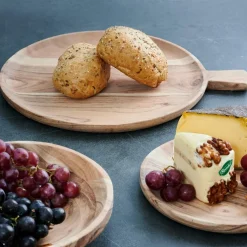 ACACIA CHIC Plato Con Asa Natural
