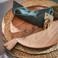 ACACIA CHIC Plato Con Asa Natural