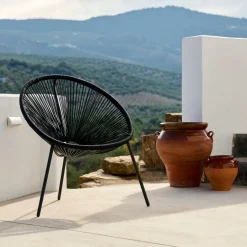 ACAPULCO Silla Lounge Negro