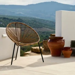 ACAPULCO Silla Lounge Negro, Natural