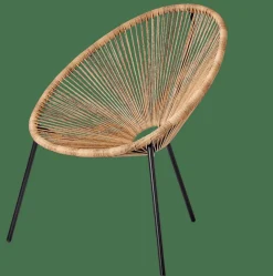 ACAPULCO Silla Lounge Negro, Natural