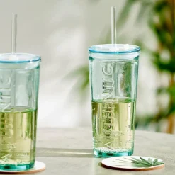 AUTHENTIC Vaso Con Pajita Transparente