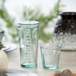 AUTHENTIC Vaso Con Pajita Transparente