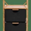 BAMBOO Cajonera 2 Cajones Negro, Natural