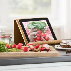 BAMBUS Soporte Tableta Atril De Cocina Natural