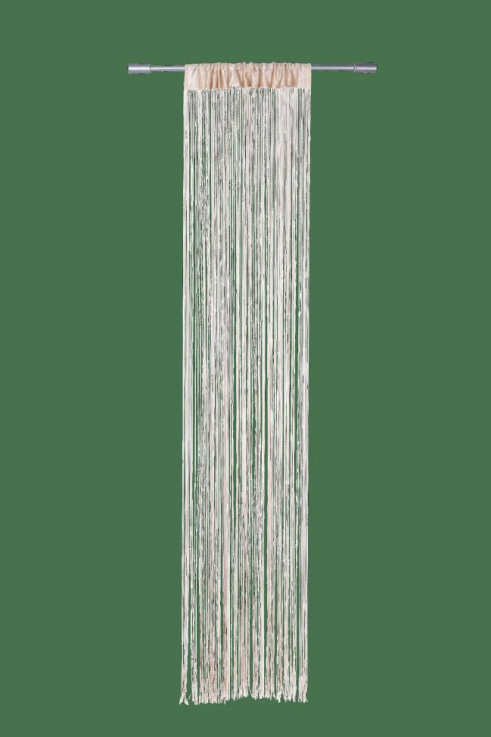 BEIGE Cortina De Flecos Beis