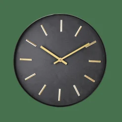 BLACK Reloj De Pared Negro