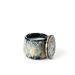 CERAMIC Vela En Tarro Azul