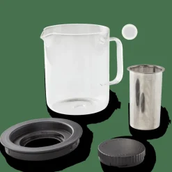 CHAI Tetera 1,5 L Negro, Transparente