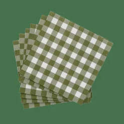 CHECK GREEN Paquete De 20 Servilletas Verde