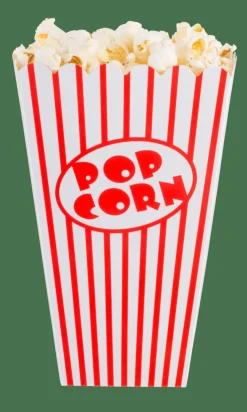 CINEMA Vaso De Palomitas Juego De 8 Blanco, Rojo