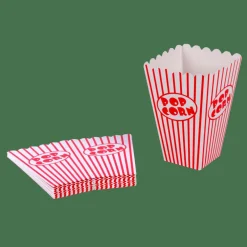 CINEMA Vaso De Palomitas Juego De 8 Blanco, Rojo