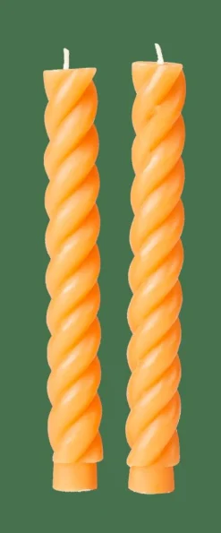 CURL Velas Juego De 2 Ocre