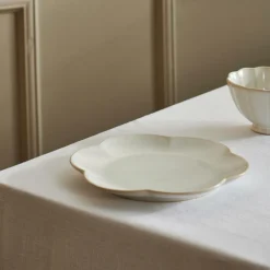 DAHLIA FLOWER Plato Blanco