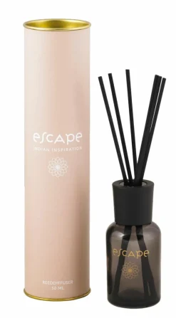 ESCAPE INDIAN INSPIRATION Vela Perfumada En Vaso Blanco, Beis, Multicolor