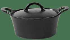 FERO Cazuela Para Horno Con Tapa 80 CL Negro