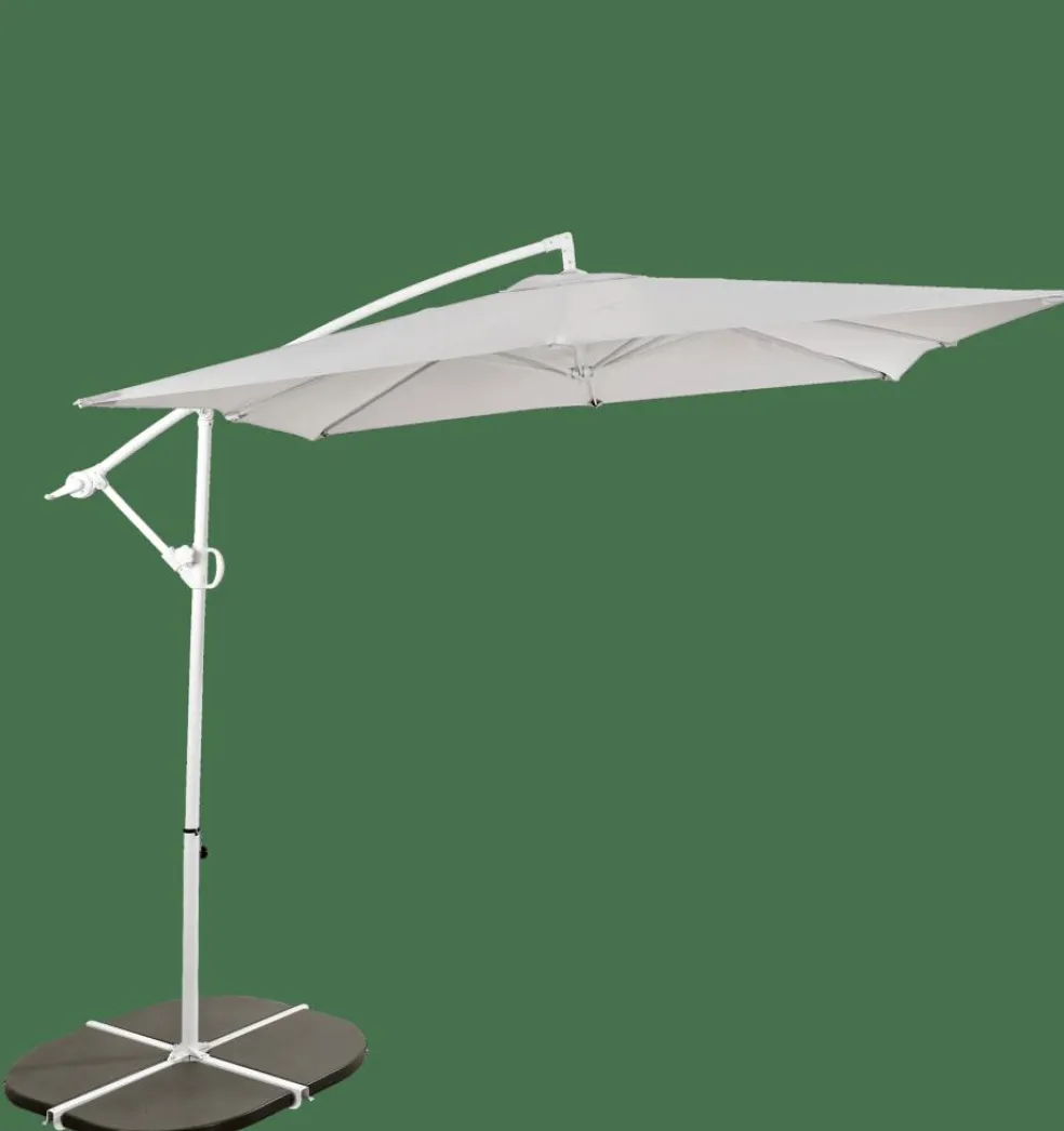FIJI Parasol Colgante Sin Pie Gris Claro
