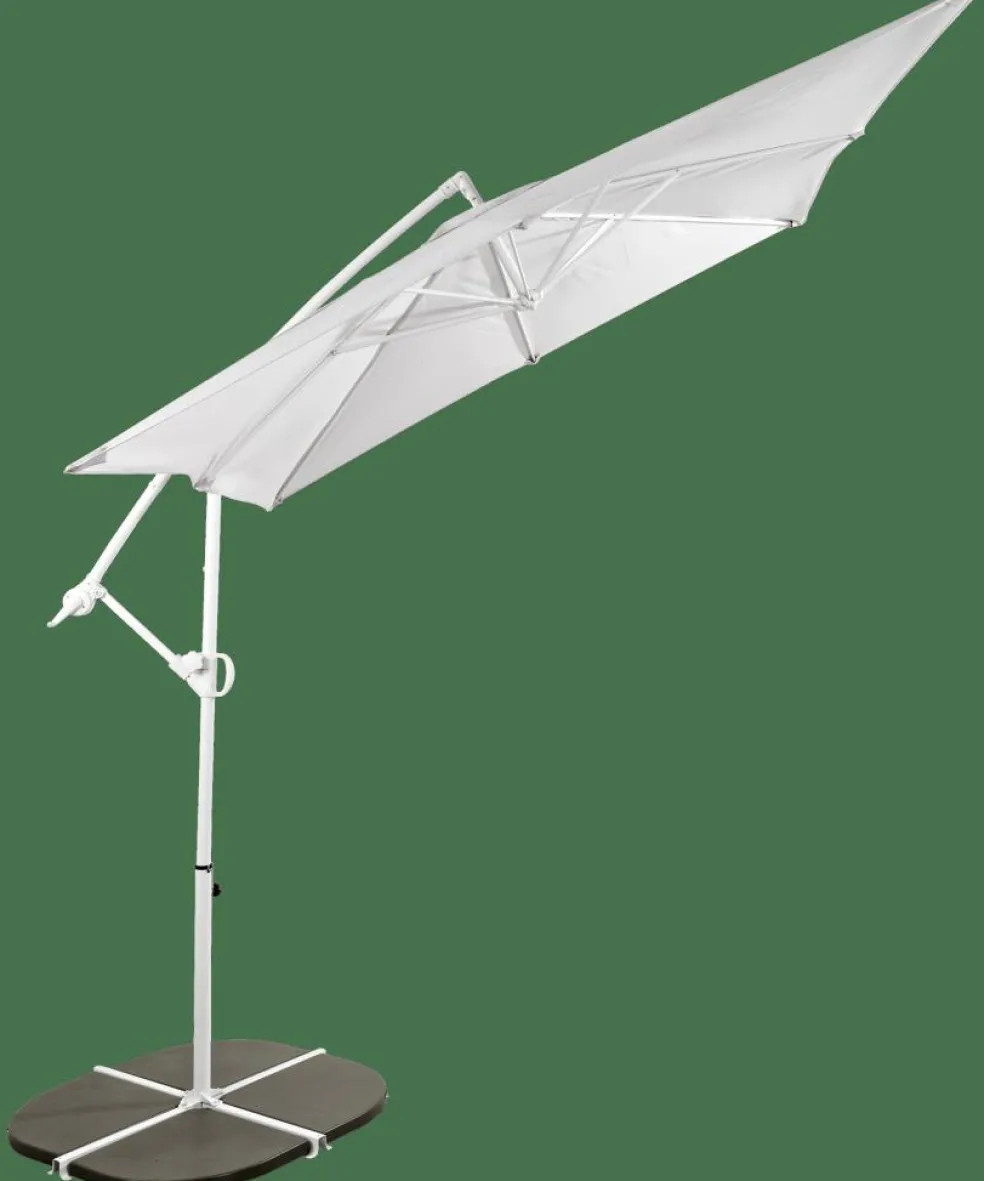 FIJI Parasol Colgante Sin Pie Gris Claro