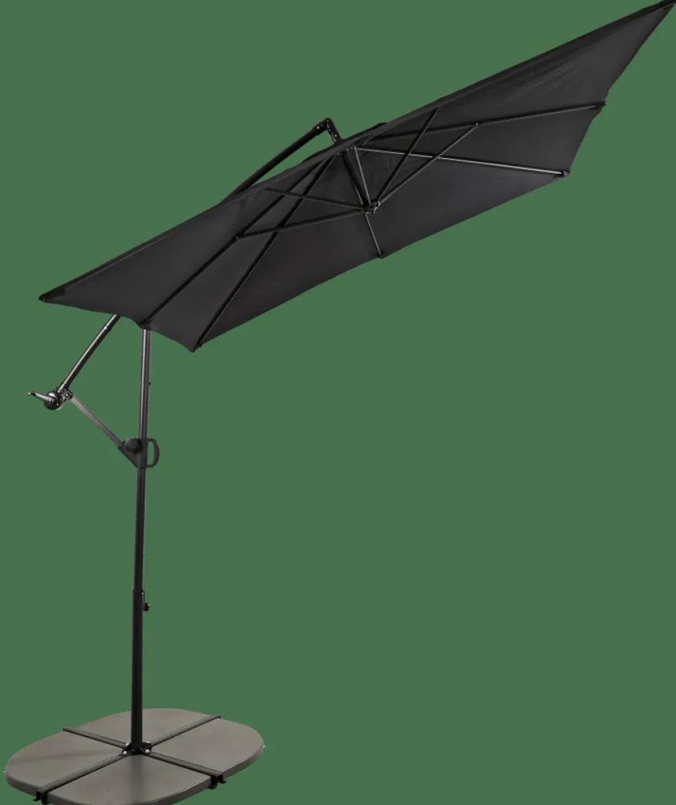 FIJI Parasol Colgante Sin Pie Negro