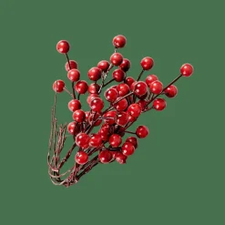 FOAM Bayas Decorativas Juego De 12 Rojo
