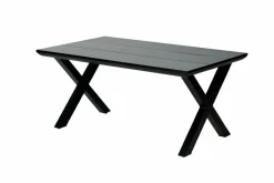 FORMAX Mesa De Jardín Con Patas En X Negro