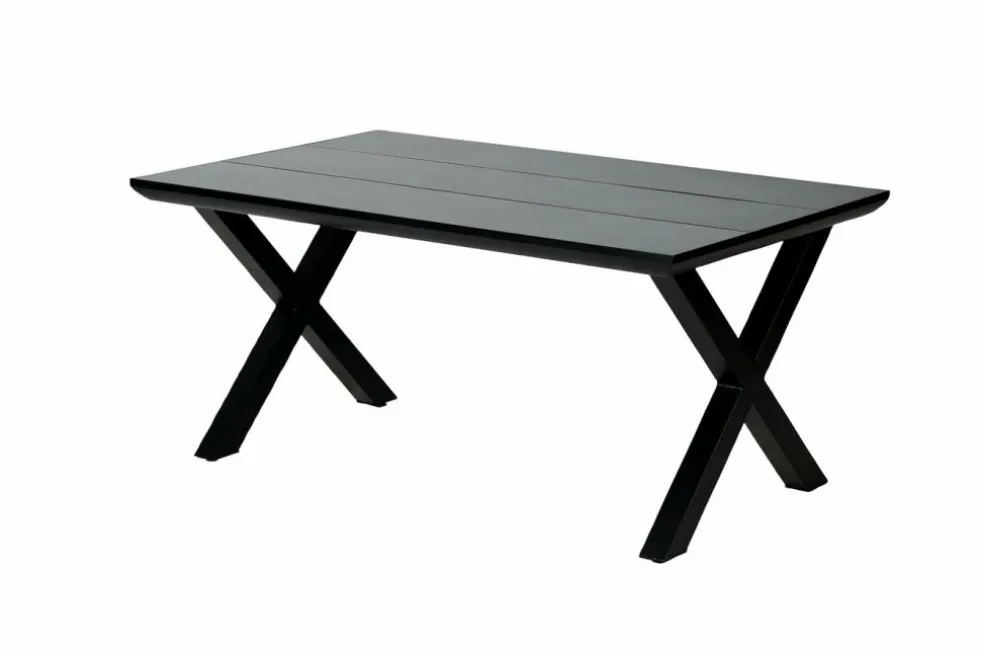FORMAX Mesa De Jardín Con Patas En X Negro