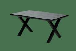 FORMAX Mesa De Jardín Con Patas En X Negro