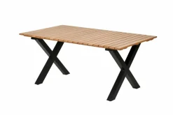 FORMAX Mesa De Jardín Con Patas En X Natural/negro