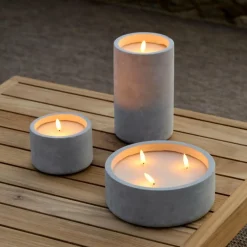 FUEGO Vela Led Solar Gris Claro