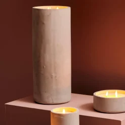 FUEGO Vela Led Solar Gris Claro
