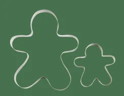 GINGERBREAD Moldes Juego De 2 Plateado