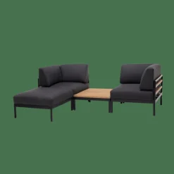 HANNA Lounge Reposapies Negro, Natural