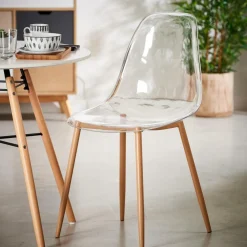 ICE Silla De Comedor Transparente, Natural