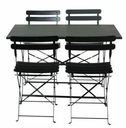 IMPERIAL Conjunto Bistro Rectangular Negro