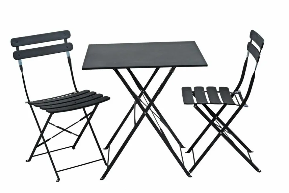IMPERIAL Conjunto Bistro Cuadrado Negro