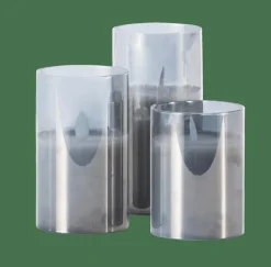 ION Velas LED Juego De 3 Gris