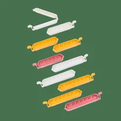 KLIPPER Clips De Cierre Juego De 10 Mezcla De Colores Gris, Amarillo Oscuro, Terracota