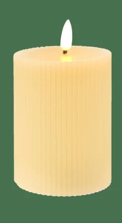 LED Vela Con Led Marrón