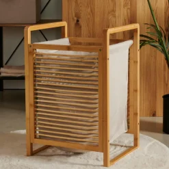 LINOLUX BAMBOE Cesta Para Colada Natural