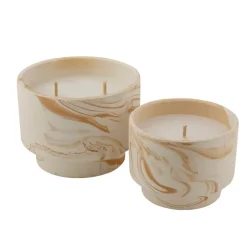 MARBLE Vela De Exterior Blanco, Naranja