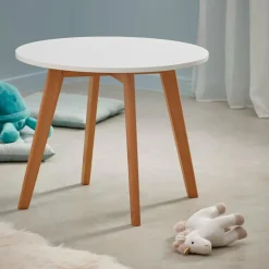 MATHIAS Mesa Para Niños Blanco, Natural