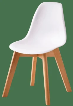 MATHIAS Silla Para Niños Blanco, Natural