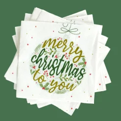 MERRY TO YOU Paquete De 20 Servilletas Verde