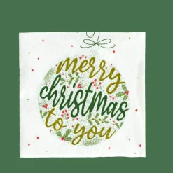 MERRY TO YOU Paquete De 20 Servilletas Verde
