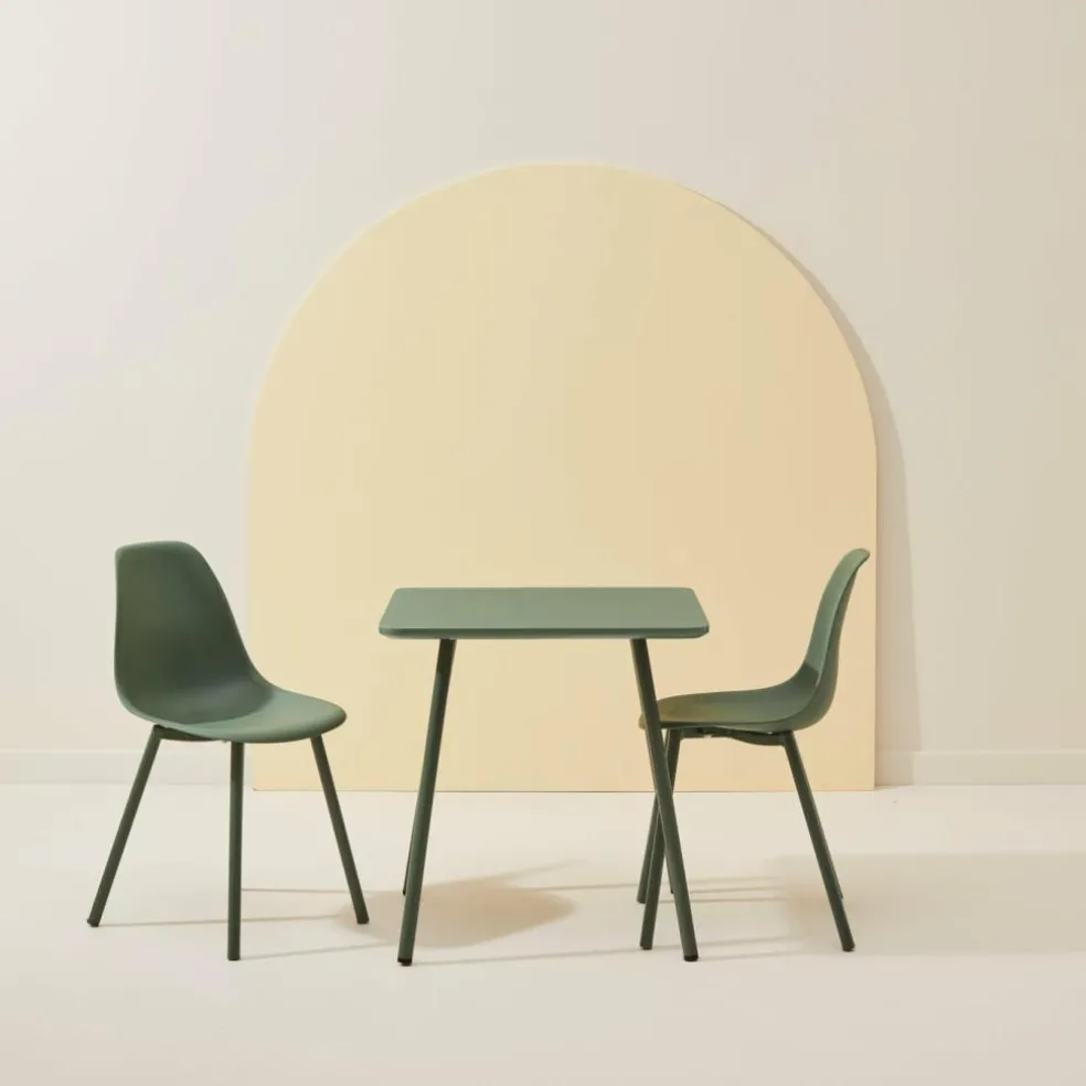 MIKA Mesa Para Niños Con 2 Sillas Verde