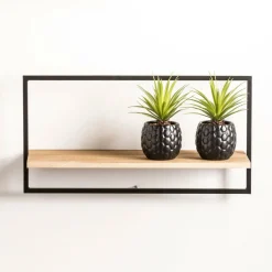 MIX&MATCH Estantería De Pared Negro, Natural