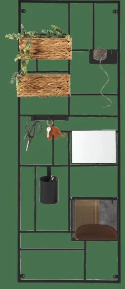 MODULAR Estantería De Pared Negro
