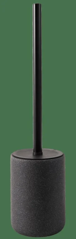MOON Cepillo WC En Soporte Negro, Gris Oscuro