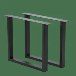 NEW OAK Mesa De Comedor Con Patas En U De Metal