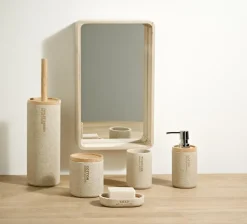 NEW RESIN Cepillo WC En Soporte Natural